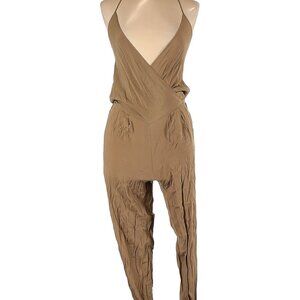 Silk Jumpsuit Greenish Tan  - Emerson Thorpe